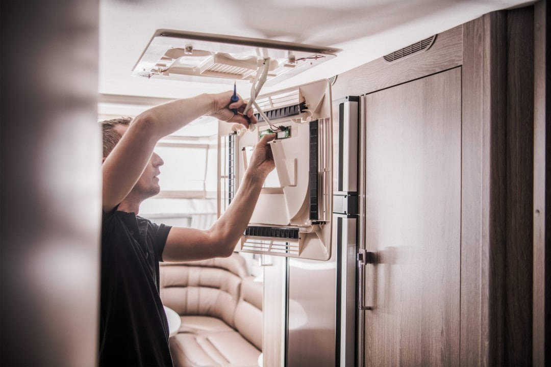 Focus RV Group technicians at work in the Campbellfield workshop